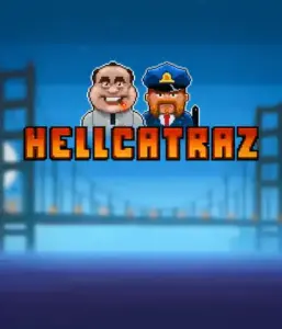 Enter the action-packed world of the Hellcatraz game by Relax Gaming, showcasing a quirky prisoner and a guard with the infamous Alcatraz prison and San Francisco skyline in the background. This image depicts the fun and humor of an escape-themed game, great for players looking for a unique slot experience, providing a captivating adventure. 