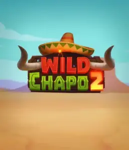 Experience the lively Mexican desert with the Wild Chapo 2 game by Relax Gaming, featuring a whimsical bull wearing a sombrero against a serene desert backdrop. This graphic portrays the excitement and culture of the game, perfect for fans of animated adventure slots, delivering a captivating adventure.