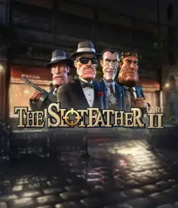 Dive into the underworld world of The Slotfather Part II game by Betsoft, showcasing four iconic mafia characters set against a dark urban backdrop. This image captures the dramatic theme of the organized crime with its vivid character design and evocative setting. Ideal for players attracted to mafia stories, delivering a thrilling gaming experience. 